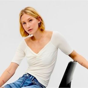 GAP mini rib sweetheart tee